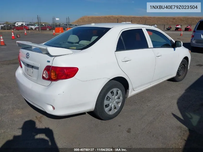 2009 Toyota Corolla Le VIN: 1NXBU40E79Z023504 Lot: 40780137