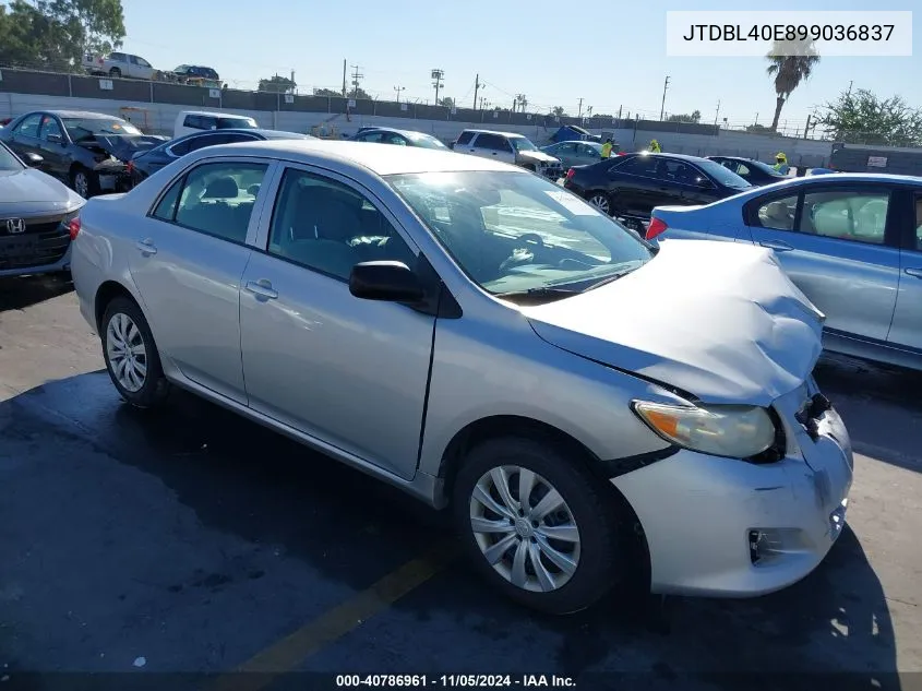 2009 Toyota Corolla VIN: JTDBL40E899036837 Lot: 40786961