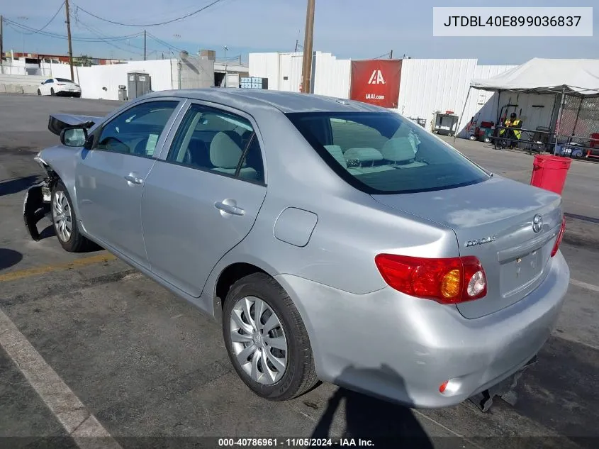 2009 Toyota Corolla VIN: JTDBL40E899036837 Lot: 40786961