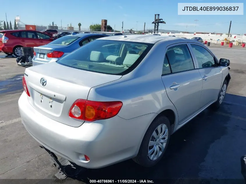 2009 Toyota Corolla VIN: JTDBL40E899036837 Lot: 40786961