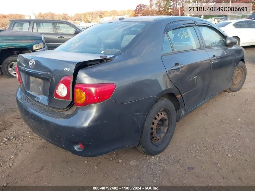 2009 Toyota Corolla Le VIN: 2T1BU40E49C086691 Lot: 40792482