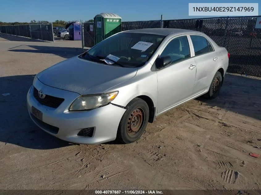 2009 Toyota Corolla VIN: 1NXBU40E29Z147969 Lot: 40797687