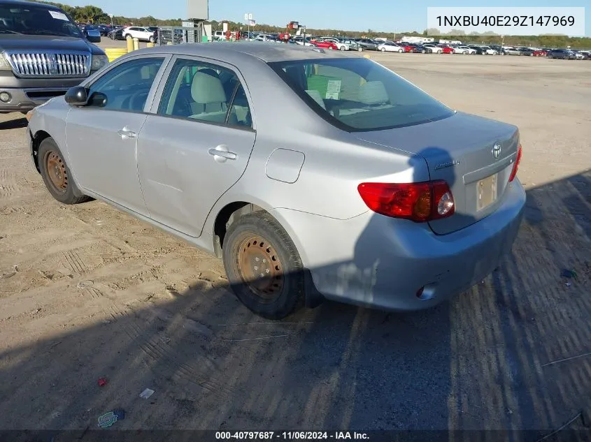 2009 Toyota Corolla VIN: 1NXBU40E29Z147969 Lot: 40797687