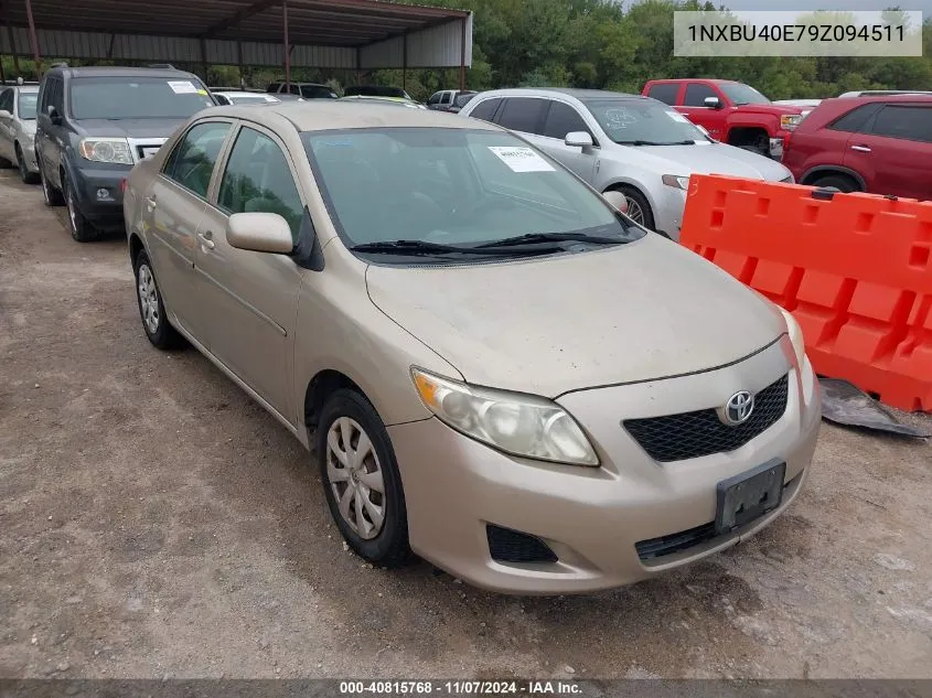 2009 Toyota Corolla Le VIN: 1NXBU40E79Z094511 Lot: 40815768