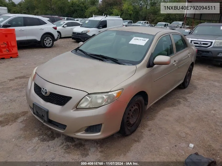 2009 Toyota Corolla Le VIN: 1NXBU40E79Z094511 Lot: 40815768