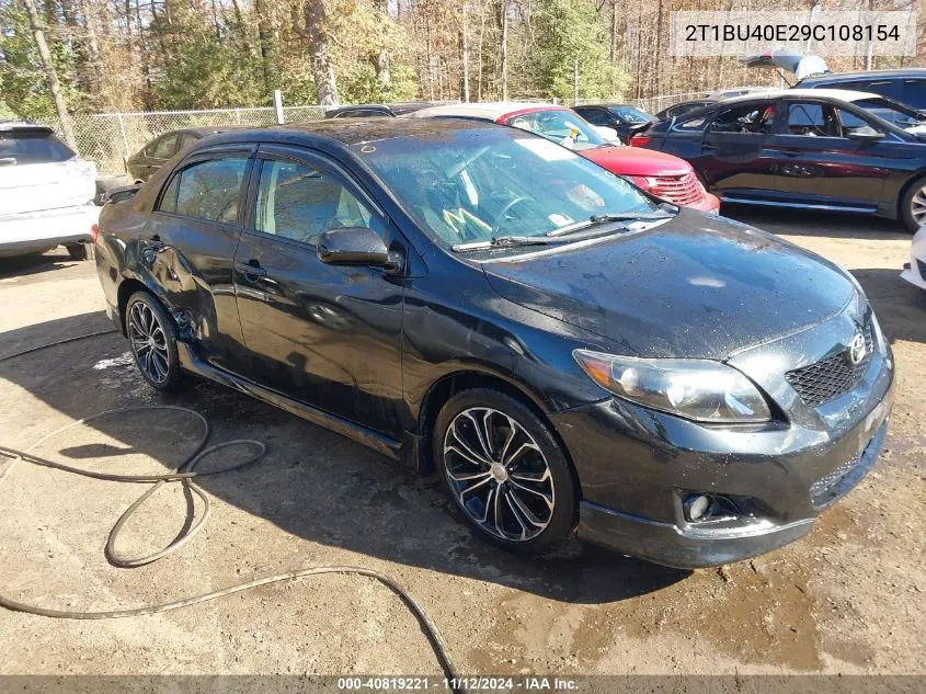 2009 Toyota Corolla S VIN: 2T1BU40E29C108154 Lot: 40819221