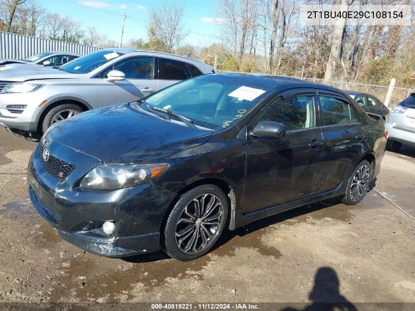 2009 Toyota Corolla S VIN: 2T1BU40E29C108154 Lot: 40819221