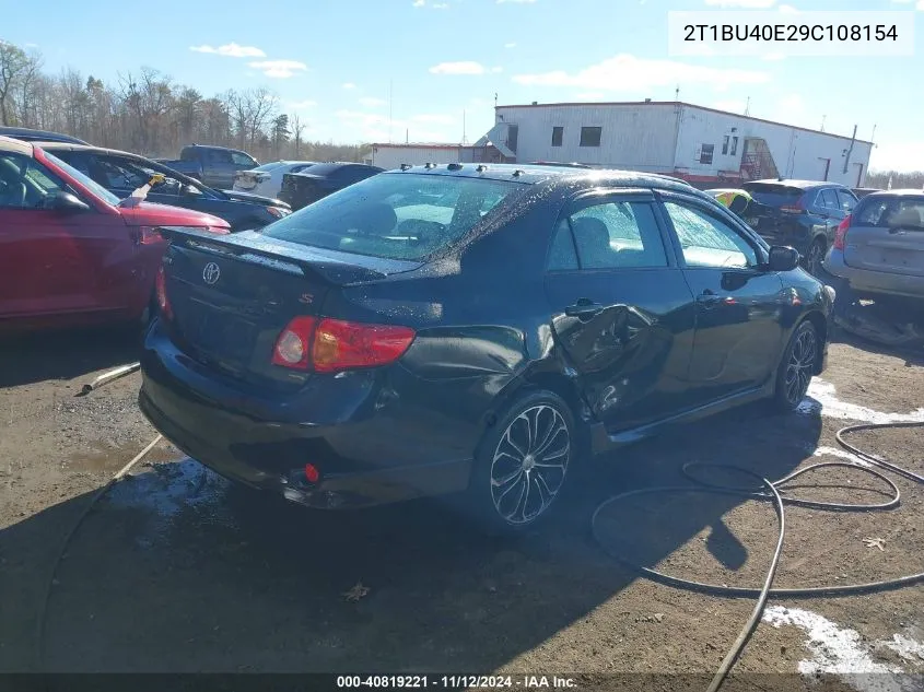 2009 Toyota Corolla S VIN: 2T1BU40E29C108154 Lot: 40819221