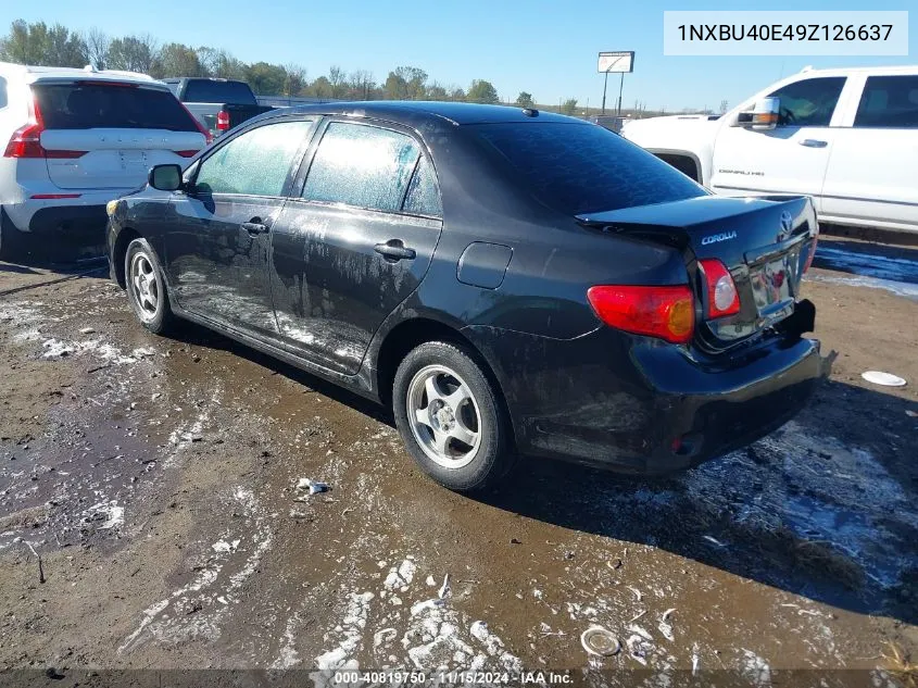 2009 Toyota Corolla Le VIN: 1NXBU40E49Z126637 Lot: 40819750