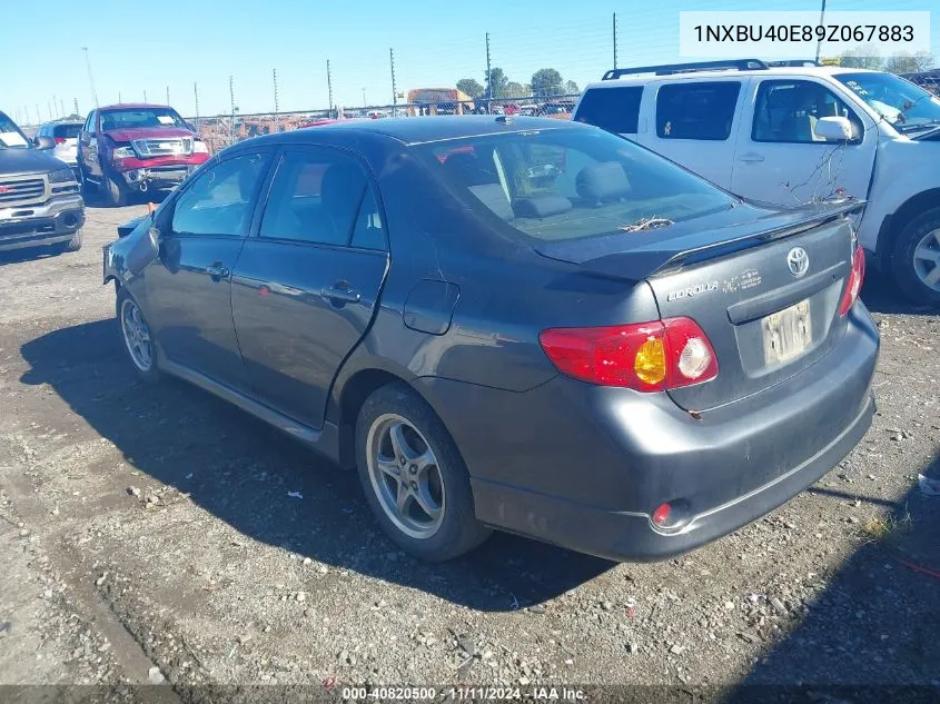 2009 Toyota Corolla S/Le/Xle VIN: 1NXBU40E89Z067883 Lot: 40820500