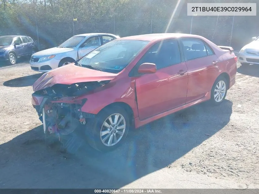 2009 Toyota Corolla S VIN: 2T1BU40E39C029964 Lot: 40820647