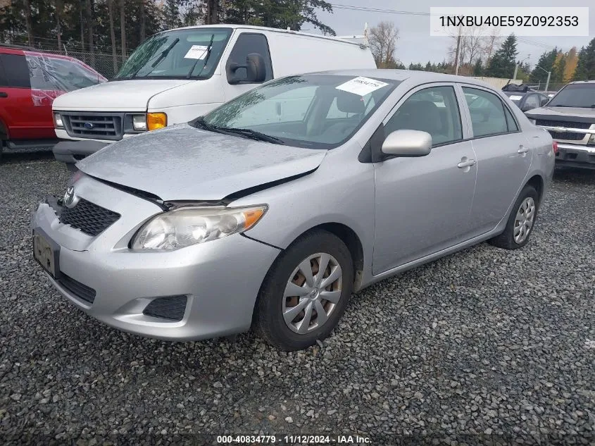 2009 Toyota Corolla Le VIN: 1NXBU40E59Z092353 Lot: 40834779