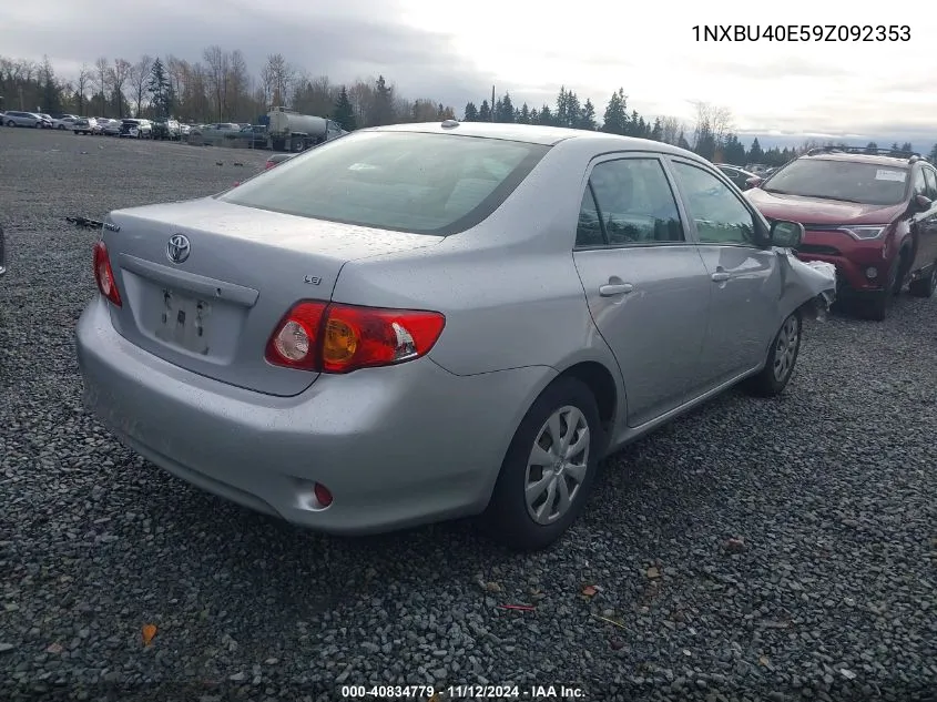 2009 Toyota Corolla Le VIN: 1NXBU40E59Z092353 Lot: 40834779