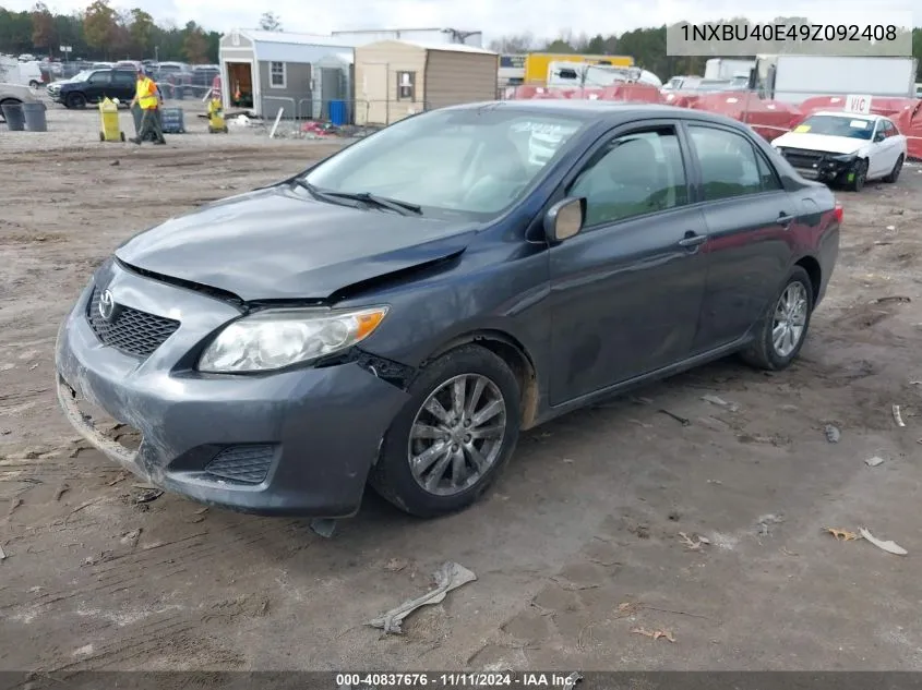 2009 Toyota Corolla Le VIN: 1NXBU40E49Z092408 Lot: 40837676