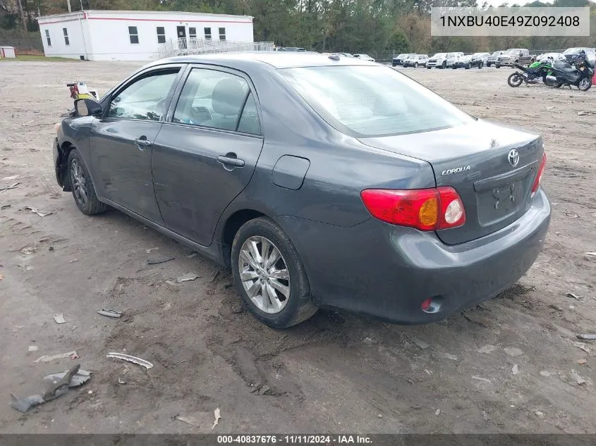 2009 Toyota Corolla Le VIN: 1NXBU40E49Z092408 Lot: 40837676