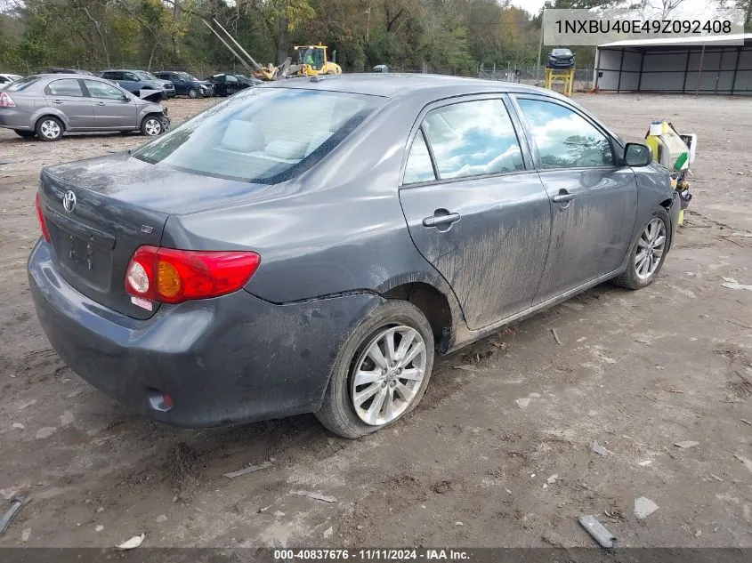 2009 Toyota Corolla Le VIN: 1NXBU40E49Z092408 Lot: 40837676