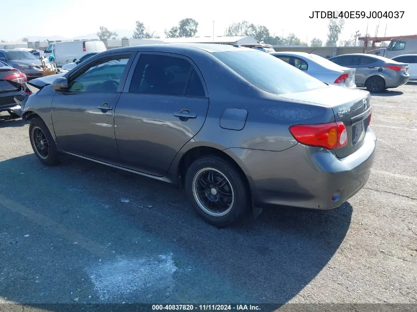 2009 Toyota Corolla Le VIN: JTDBL40E59J004037 Lot: 40837820