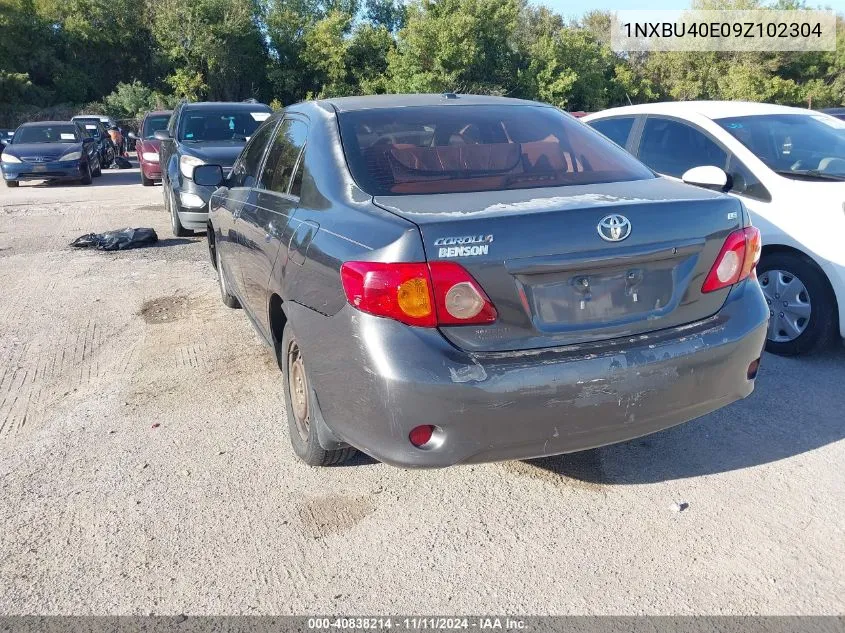 2009 Toyota Corolla Le VIN: 1NXBU40E09Z102304 Lot: 40838214