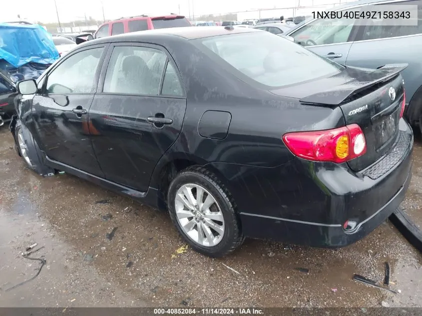 2009 Toyota Corolla S VIN: 1NXBU40E49Z158343 Lot: 40852084