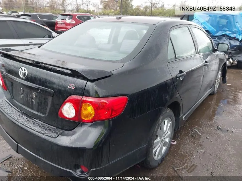 2009 Toyota Corolla S VIN: 1NXBU40E49Z158343 Lot: 40852084