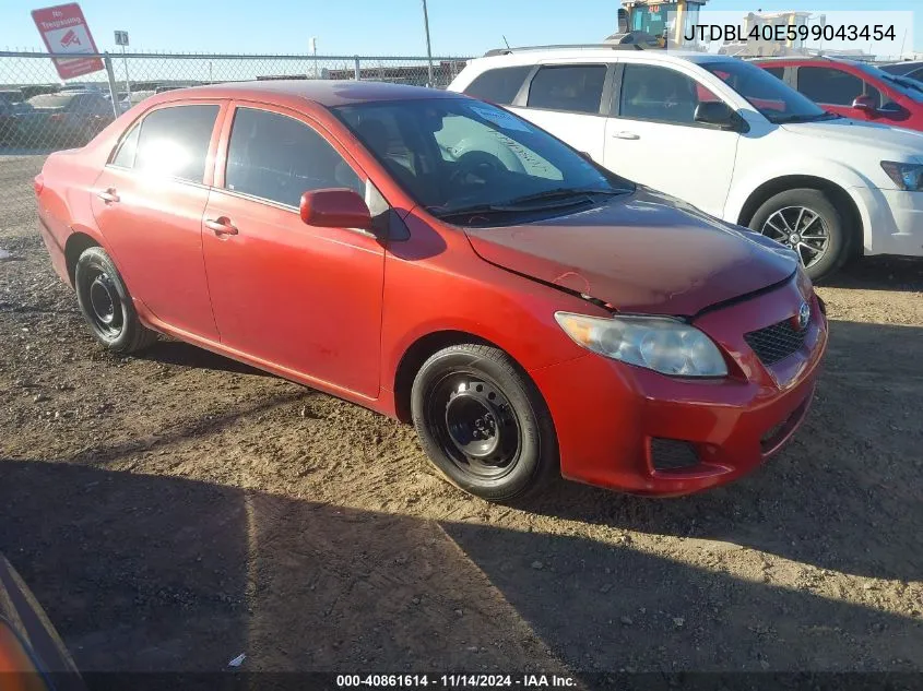 2009 Toyota Corolla Le VIN: JTDBL40E599043454 Lot: 40861614