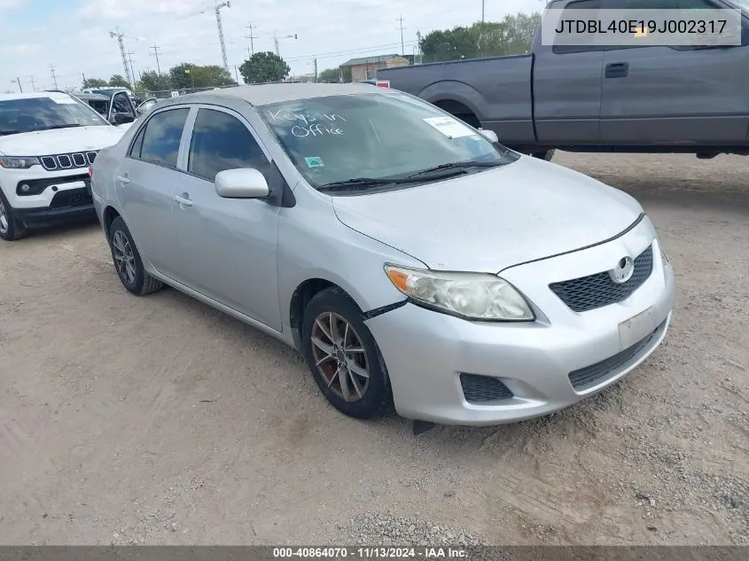 2009 Toyota Corolla Le VIN: JTDBL40E19J002317 Lot: 40864070