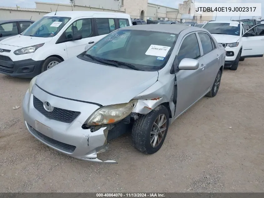 2009 Toyota Corolla Le VIN: JTDBL40E19J002317 Lot: 40864070