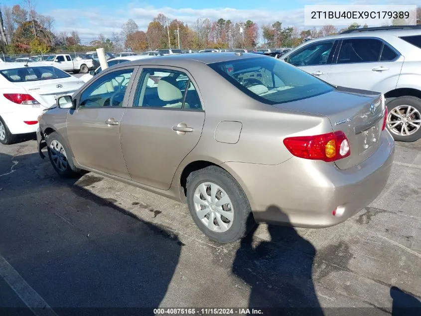 2009 Toyota Corolla Le VIN: 2T1BU40EX9C179389 Lot: 40875165