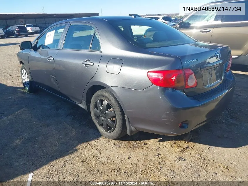 2009 Toyota Corolla Le VIN: 1NXBU40E89Z147734 Lot: 40875787