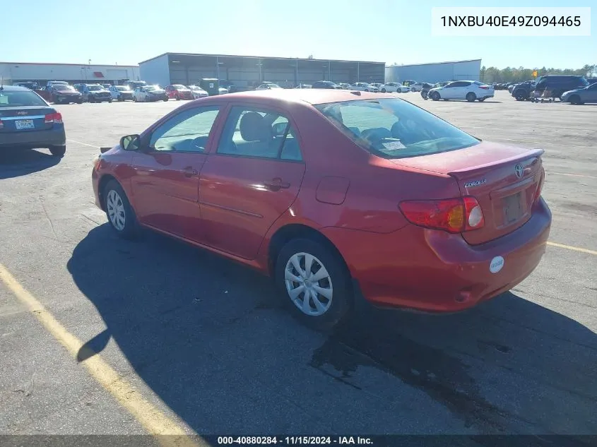 2009 Toyota Corolla Le VIN: 1NXBU40E49Z094465 Lot: 40880284