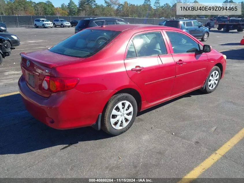 2009 Toyota Corolla Le VIN: 1NXBU40E49Z094465 Lot: 40880284