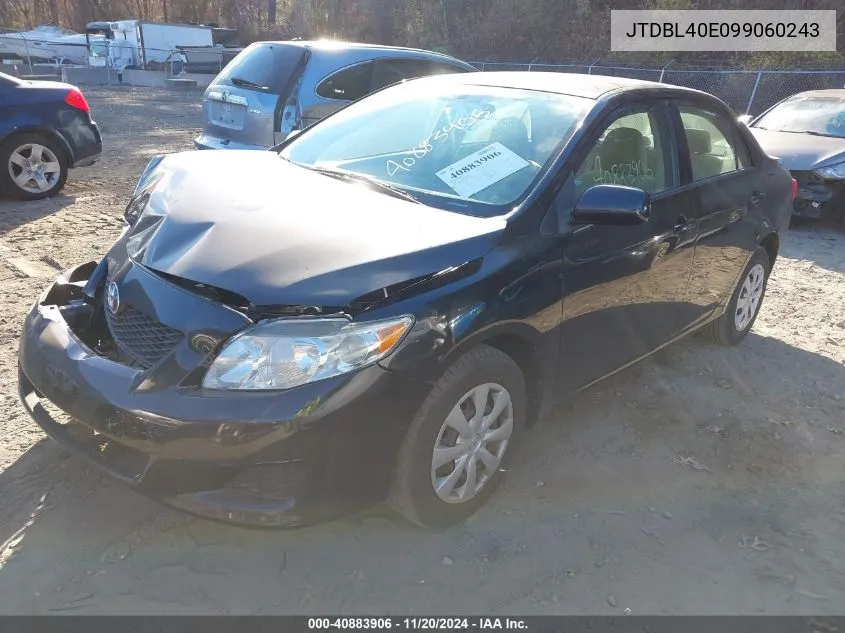 2009 Toyota Corolla Le VIN: JTDBL40E099060243 Lot: 40883906