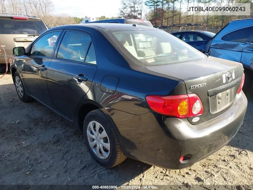 2009 Toyota Corolla Le VIN: JTDBL40E099060243 Lot: 40883906