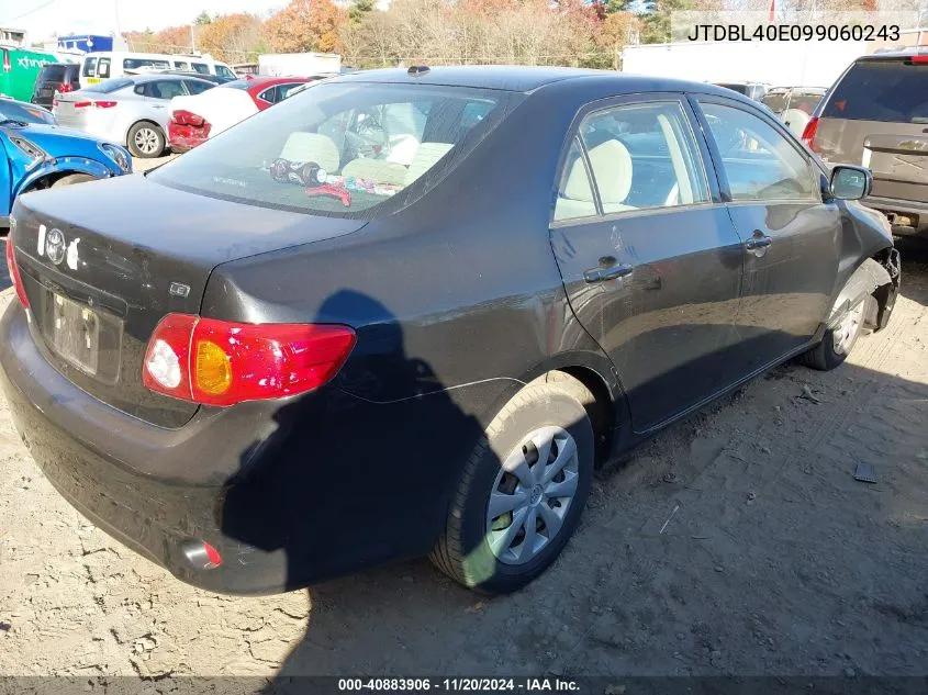 2009 Toyota Corolla Le VIN: JTDBL40E099060243 Lot: 40883906