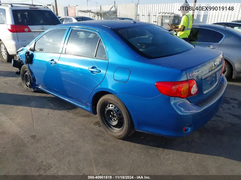 2009 Toyota Corolla Le VIN: JTDBL40EX99019148 Lot: 40901519