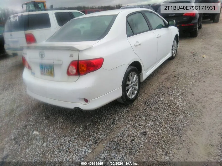 2009 Toyota Corolla S VIN: 2T1BU40E79C171931 Lot: 40915555