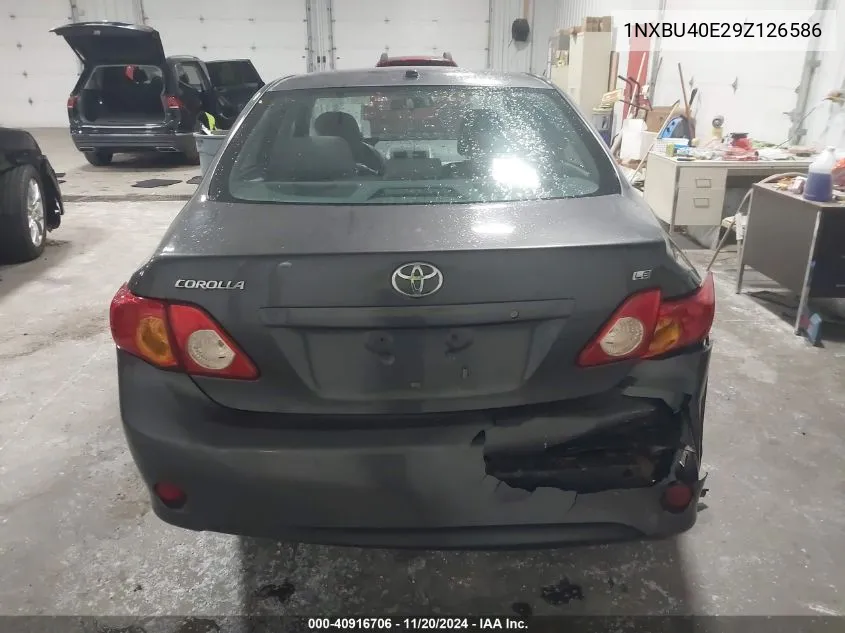 2009 Toyota Corolla Le VIN: 1NXBU40E29Z126586 Lot: 40916706