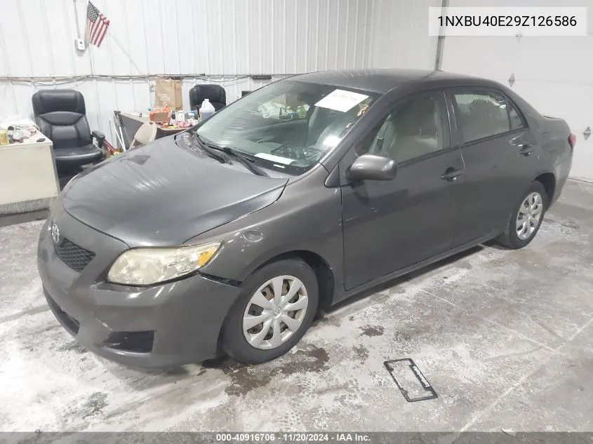 2009 Toyota Corolla Le VIN: 1NXBU40E29Z126586 Lot: 40916706