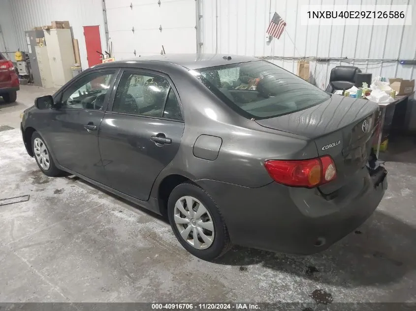 2009 Toyota Corolla Le VIN: 1NXBU40E29Z126586 Lot: 40916706