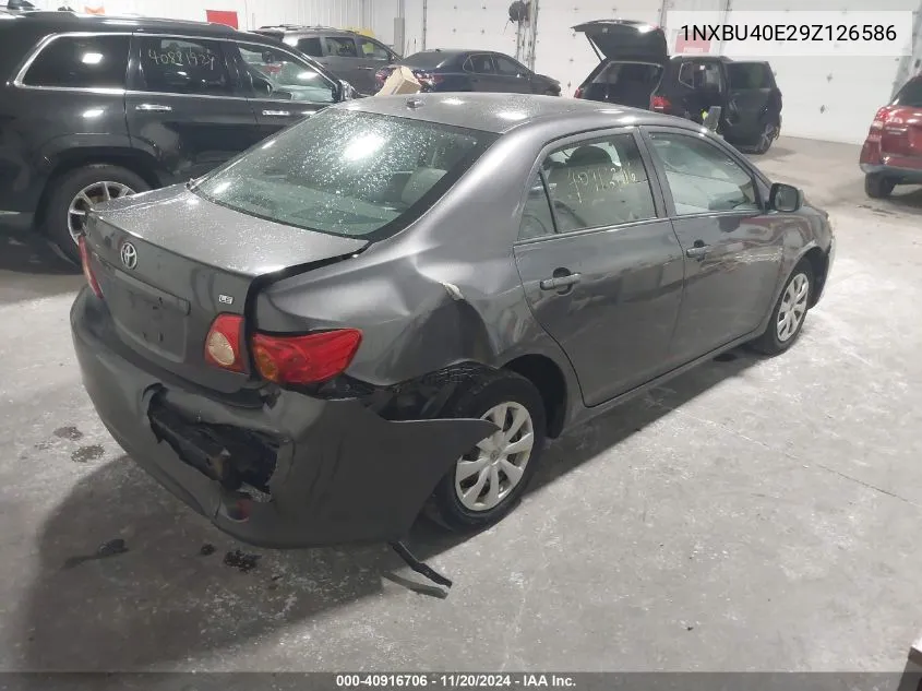 2009 Toyota Corolla Le VIN: 1NXBU40E29Z126586 Lot: 40916706