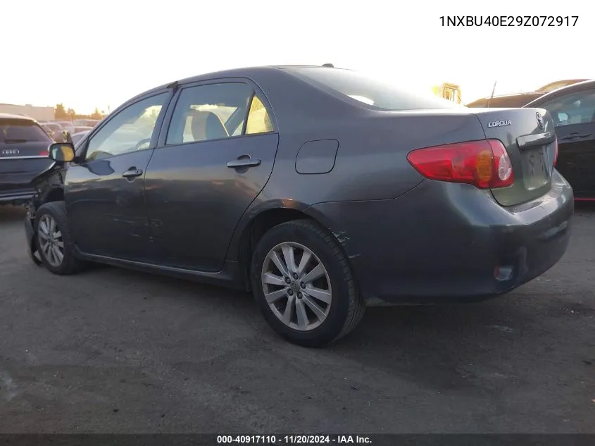 2009 Toyota Corolla Le VIN: 1NXBU40E29Z072917 Lot: 40917110