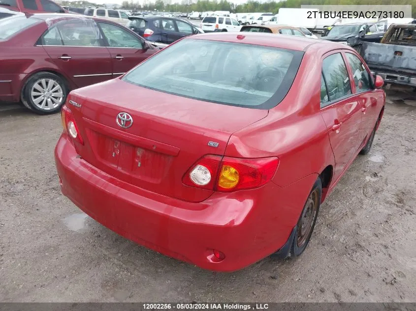 2010 Toyota Corolla VIN: 2T1BU4EE9AC273180 Lot: 12002256