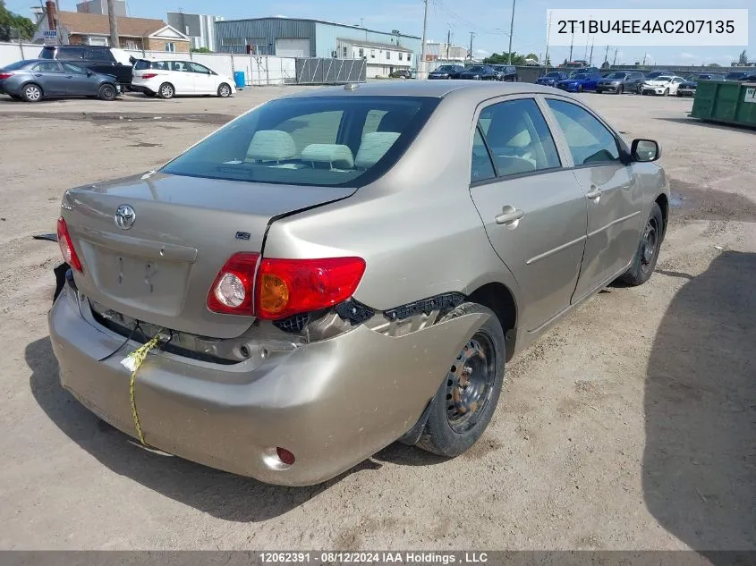 2010 Toyota Corolla S/Le/Xle VIN: 2T1BU4EE4AC207135 Lot: 12062391