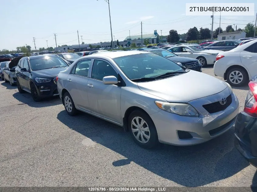 2010 Toyota Corolla VIN: 2T1BU4EE3AC420061 Lot: 12076795