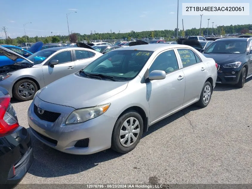 2010 Toyota Corolla VIN: 2T1BU4EE3AC420061 Lot: 12076795