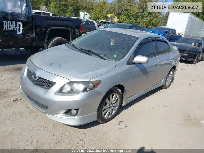 2010 Toyota Corolla VIN: 2T1BU4EE0AC209657 Lot: 12077815