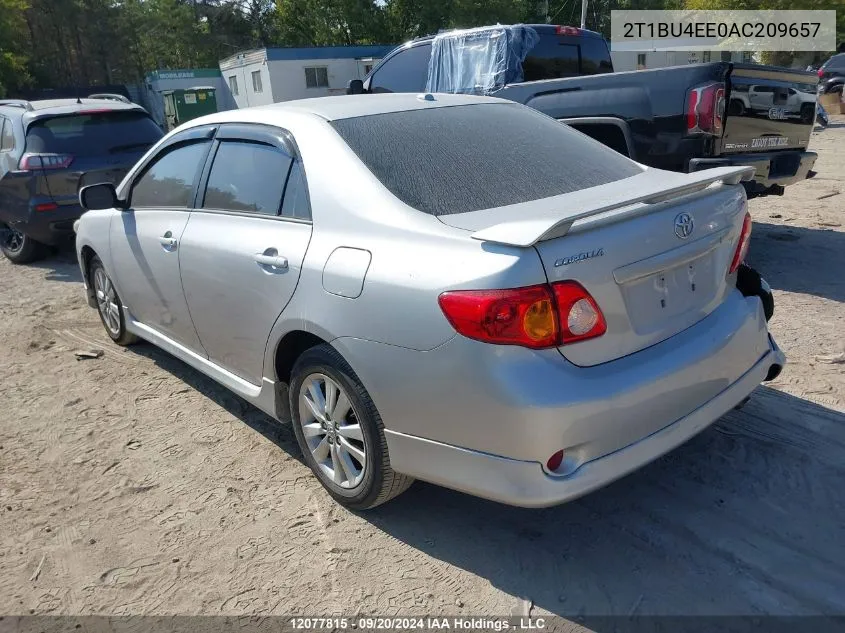 2010 Toyota Corolla VIN: 2T1BU4EE0AC209657 Lot: 12077815