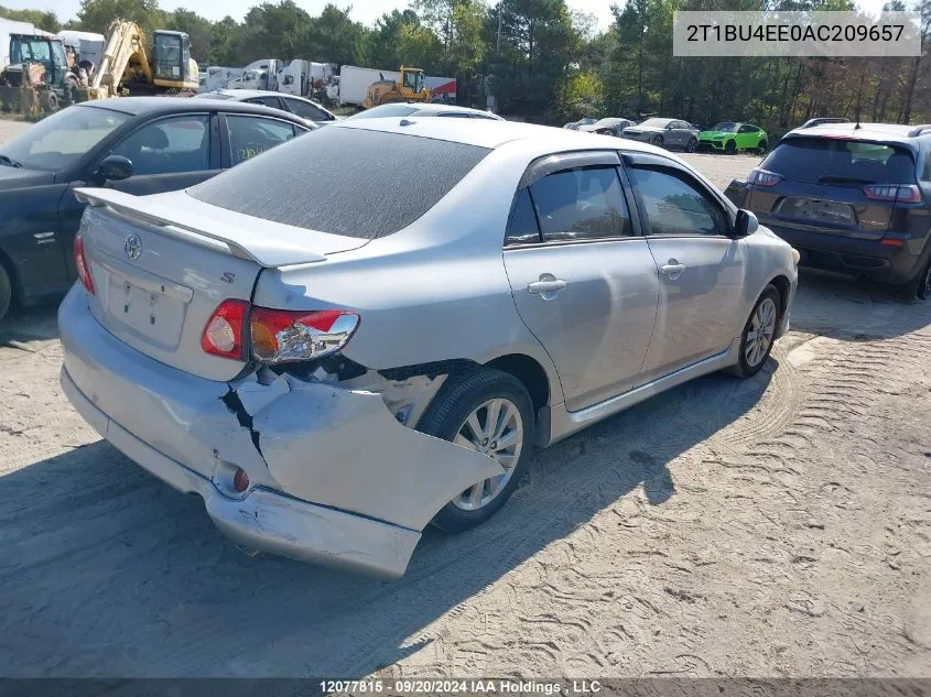 2010 Toyota Corolla VIN: 2T1BU4EE0AC209657 Lot: 12077815