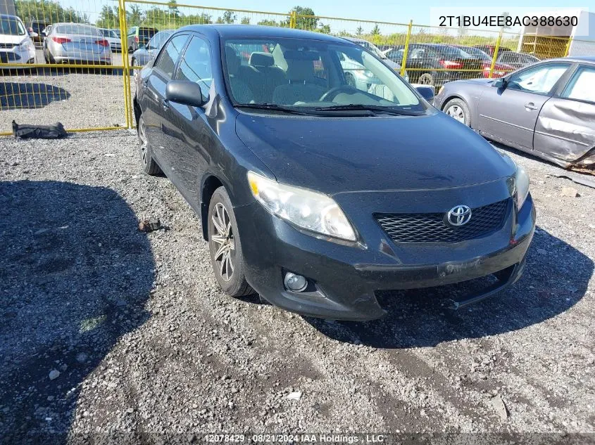 2010 Toyota Corolla S/Le/Xle VIN: 2T1BU4EE8AC388630 Lot: 12078429