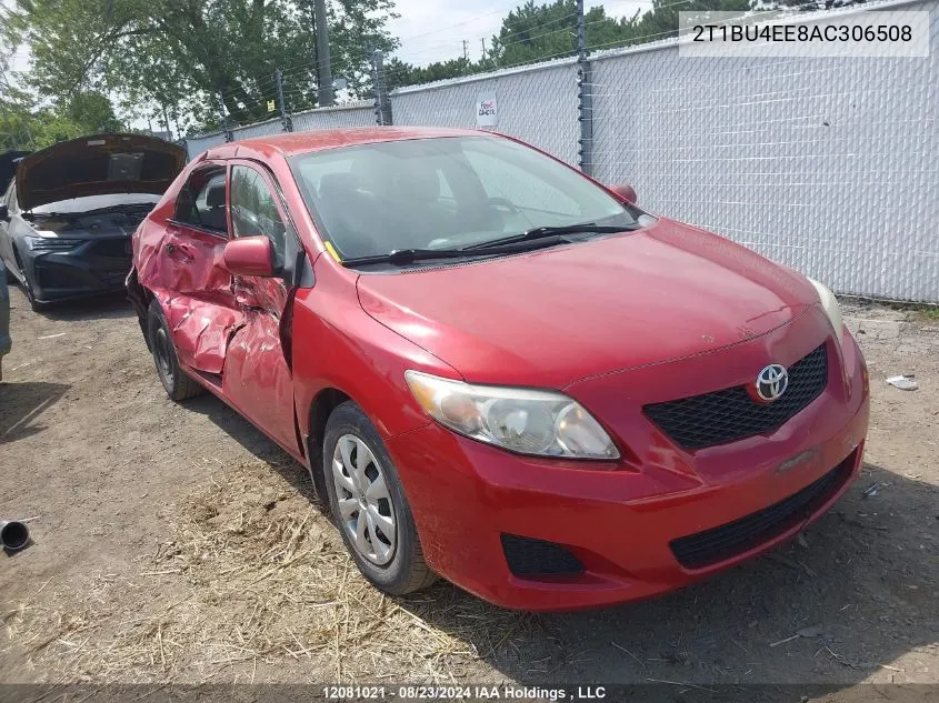 2010 Toyota Corolla S/Le/Xle VIN: 2T1BU4EE8AC306508 Lot: 12081021